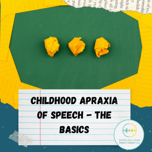 Childhood Apraxia Of Speech - The Basics - Duncan Lake Speech Therapy